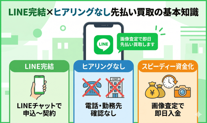 LINE完結ヒアリングなし先払い買取の基本知識