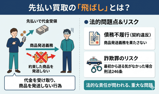 先払い買取の飛ばしとはどういう行為か