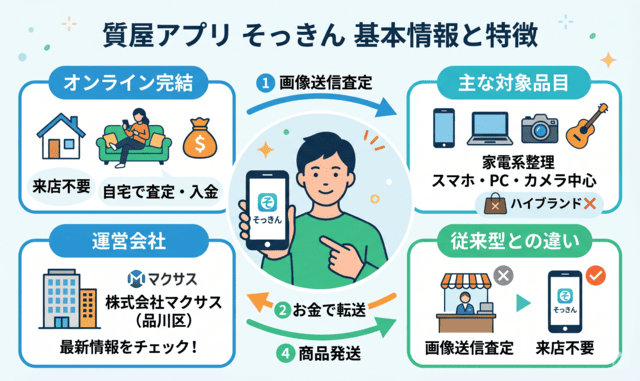 質屋アプリそっきんの基本情報と特徴